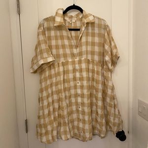 Gingham pattern dress
